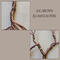 details of branches and tree trunk created with brown aluminum wire